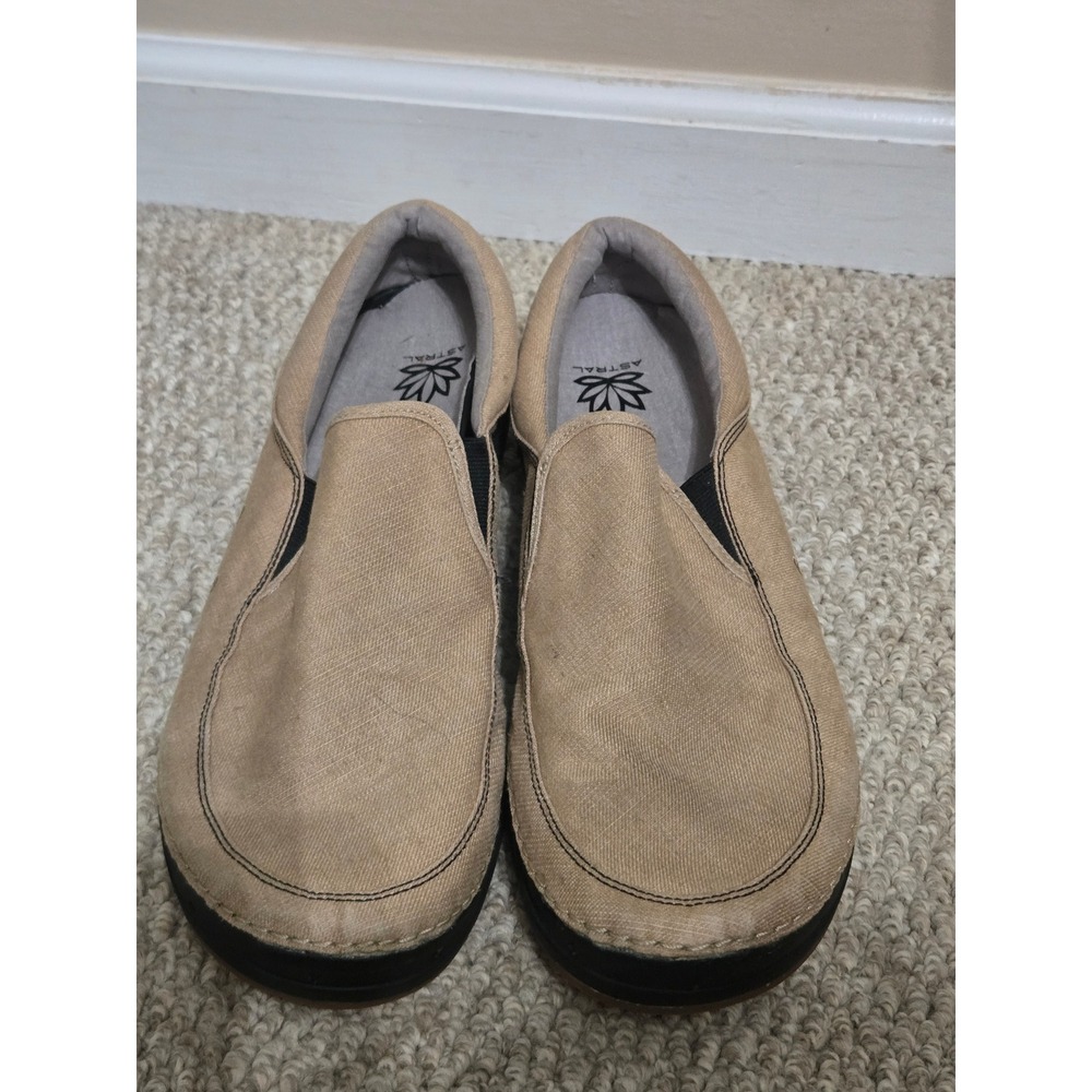 Astral Hemp Baker Shoes Mens 11 Tan Desert Khaki Hemp Slip On Loafers